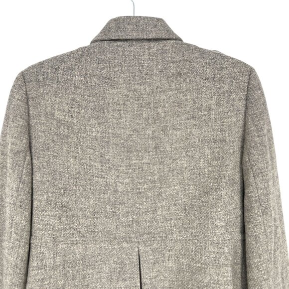 Banana Republic Tweed Wool Blend Peacoat Gray Size Medium - Picture 4 of 12